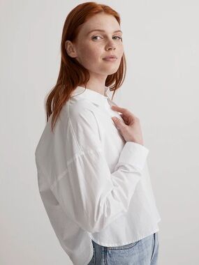 Madewell | Signature Poplin Hartfield Crop Shirt
